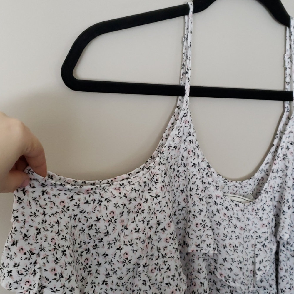 ABERCROMBIE & FITCH Boho Floral Cold Shoulder Top - Picture 4 of 7